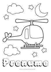 Desen liber de colorat Vehicule Elicopter Desene de colorat ușoare Vehicule aeriene