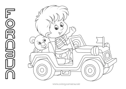 Gratis farvelægning Dreng Køretøjer Bil Barn Terrængående bil Biler, varevogne og campingvogne