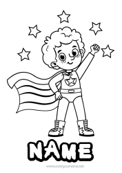 Free colouring Disguise Dad Hero Carnival Mardi Gras