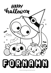 Gratis teckning Fladdermus Pumpa Svart katt Söt Katt Halloween Hundar och katter Fåglar och flygande däggdjur Anmälan 