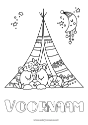 Gratis tekening Beer Ik hou van jou Knuffelbeer Bosdieren Tipi