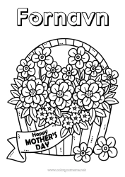Gratis fargelegging Blomster God fest! Jeg elsker deg.