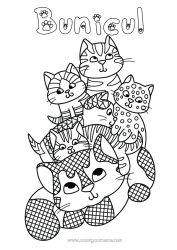 Pagină de colorat pentru copii Mandala Mama Bunica Animal Sora Frate