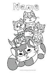 Free colouring Mandala Mum Grandma Animal Sister Brother