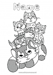 Free coloring Mandala Mum Grandma Animal Sister Brother