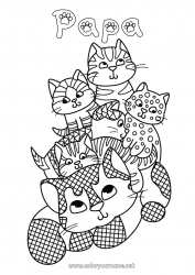 Coloriage enfant Mandala Maman Mamie Animal Soeur Frère