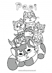 Coloriage enfant Mandala Maman Mamie Animal Soeur Frère