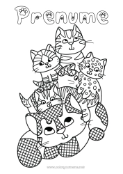 Pagină de colorat personalizată Mandala Mama Bunica Animal Sora Frate