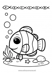 Coloriage gratuit Été Mer Animal Poisson Poisson d'avril Animaux marins ou aquatique