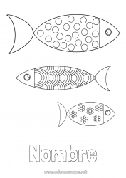 Dibujo libre Actividades para niños Pescado Día de los Inocentes Animales marinos o acuáticos