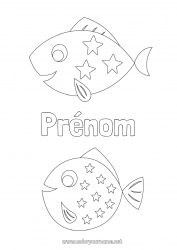 Coloriage gratuit Activités enfants Poisson Poisson d'avril Animaux marins ou aquatique