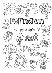 Gratis tegning Blomster Far Mor Bedstemor Bedstefar