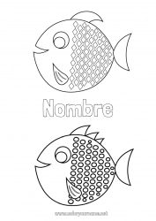 Dibujo libre Actividades para niños Pescado Día de los Inocentes Animales marinos o acuáticos