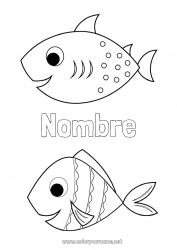 Dibujo libre Actividades para niños Pescado Día de los Inocentes Animales marinos o acuáticos