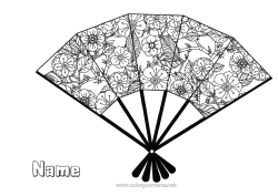 Free colouring Japan Complex colouring pages
