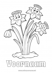 Gratis tekening Bloemen Lente Narcissen