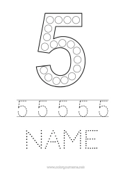 Colouring to customise Figure Children's Activities Spot Markers Five