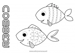 Dibujo libre Actividades para niños Pescado Día de los Inocentes Animales marinos o acuáticos