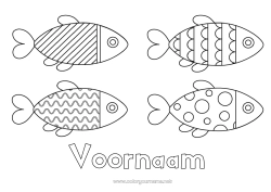 Gratis tekening Activiteiten voor Kinderen Vis 1 april Zeedieren