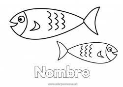 Dibujo libre Actividades para niños Pescado Día de los Inocentes Animales marinos o acuáticos