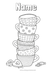 Free colouring Food Mug Drink