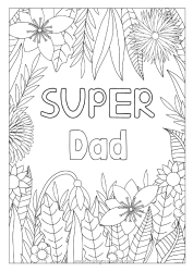 Free colouring Flowers Dad Mum Grandma Grandad