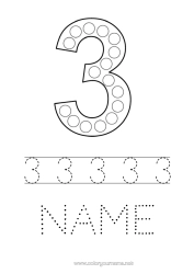 Colouring to customise Figure Children's Activities Spot Markers Three