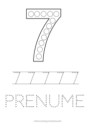 Pagină de colorat gratuită Număr Activități pentru copii Marker cu puncte Septembrie