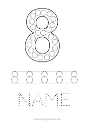 Free colouring Figure Children's activities Spot markers Eight