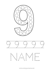 Free colouring Figure Children's activities Spot markers Nine