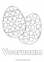 Gratis tekening Activiteiten voor Kinderen Paaseieren Pasen Puntmarkers Grote paasei Eenvoudige kleurplaten