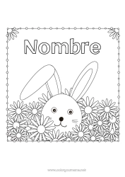 Dibujo libre Flores Conejo Animales Margarita Animales del bosque