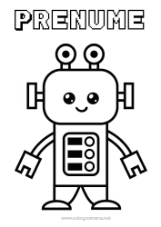 Desen liber de colorat Drăguț Robot