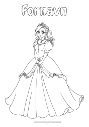 Gratis fargelegging Prinsesse Eventyr