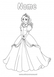 Disegno gratuito Principessa Fiaba