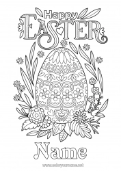 Free drawing Mandala Easter eggs Easter 