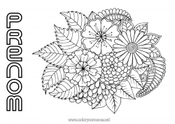 Coloriage gratuit Fleurs Printemps