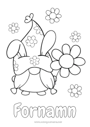 Gratis teckning Blommor Gnom. Marguerite