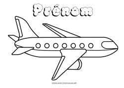 Dessin gratuit Avion Véhicules Coloriages faciles Véhicules aériens