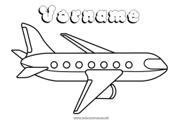 Malvorlage anpassen Flugzeug Fahrzeuge Einfache Ausmalbilder Flugzeuge