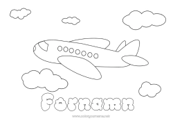 Gratis färgläggning Flygplan Fordon Luftfartyg