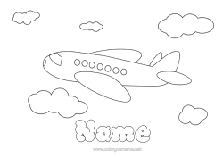 Colouring to customise Aeroplane Vehicles Aerial Vehicles