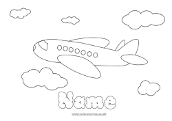 Free coloring Plane Vehicles Aerial vehicles