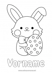 Kostenlose Malvorlage Hase Tier Ostereier Ostern Waldtiere
