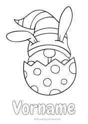 Kostenlose Zeichnung Gnom Ostereier Ostern Einfache Ausmalbilder