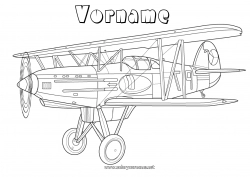 Kostenlose Malvorlage Flugzeug Fahrzeuge Flugzeuge