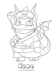 Coloring to customize Monster Hero Pokemon Manga Ninjas