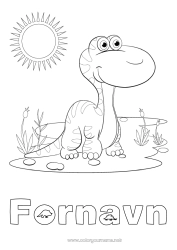 Gratis tegning Dinosaurer Dyr