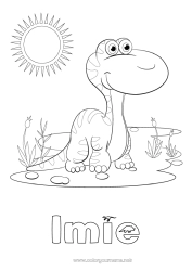 Kolorowanka za darmo Dinozaury Zwierzę