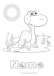 Free colouring Dinosaurs Animal